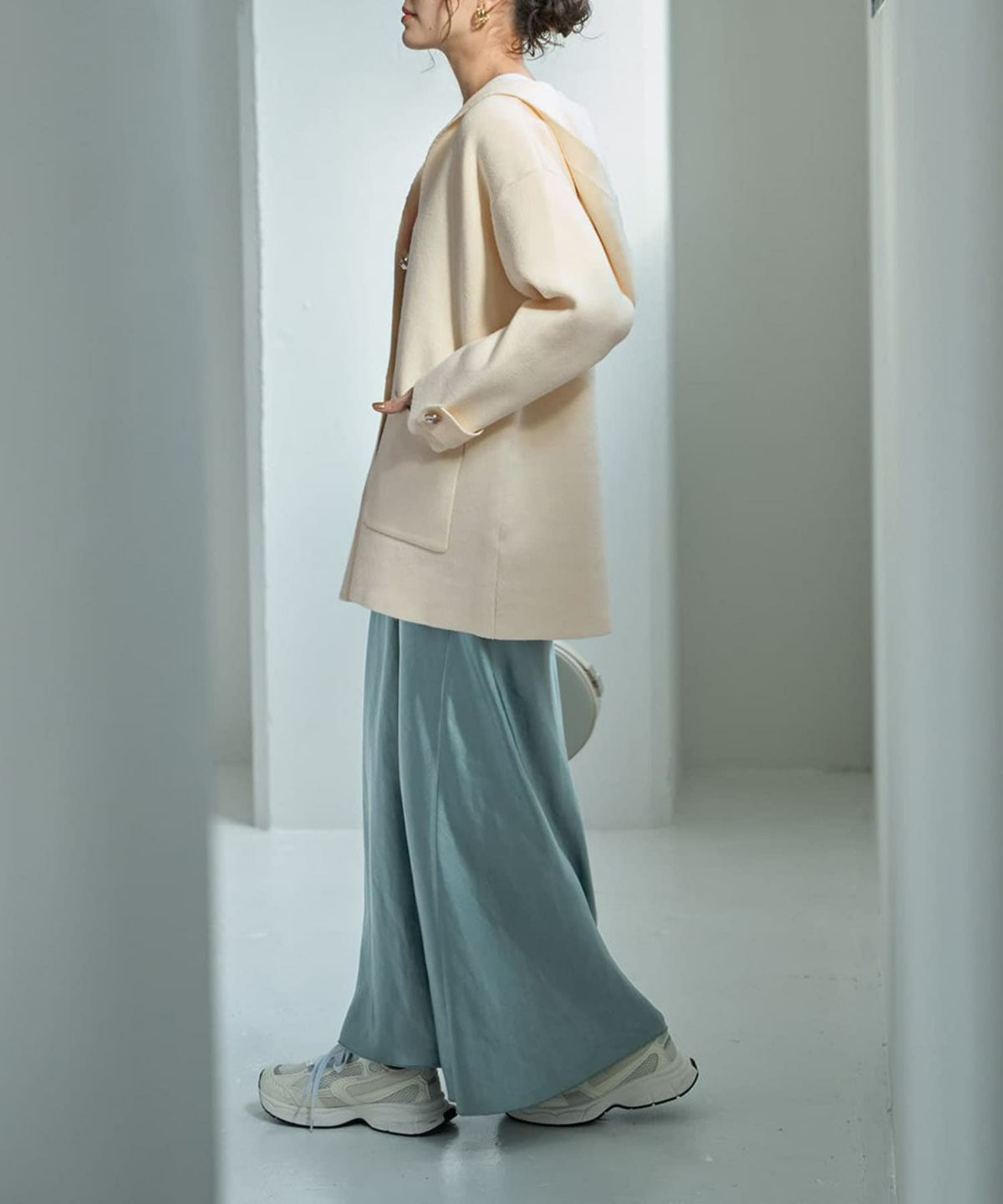 着用イメージ 167cm オフホワイト