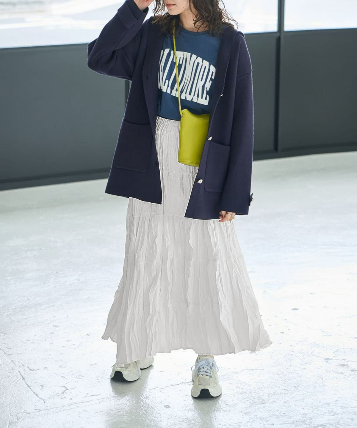 着用イメージ 167cm ネイビー