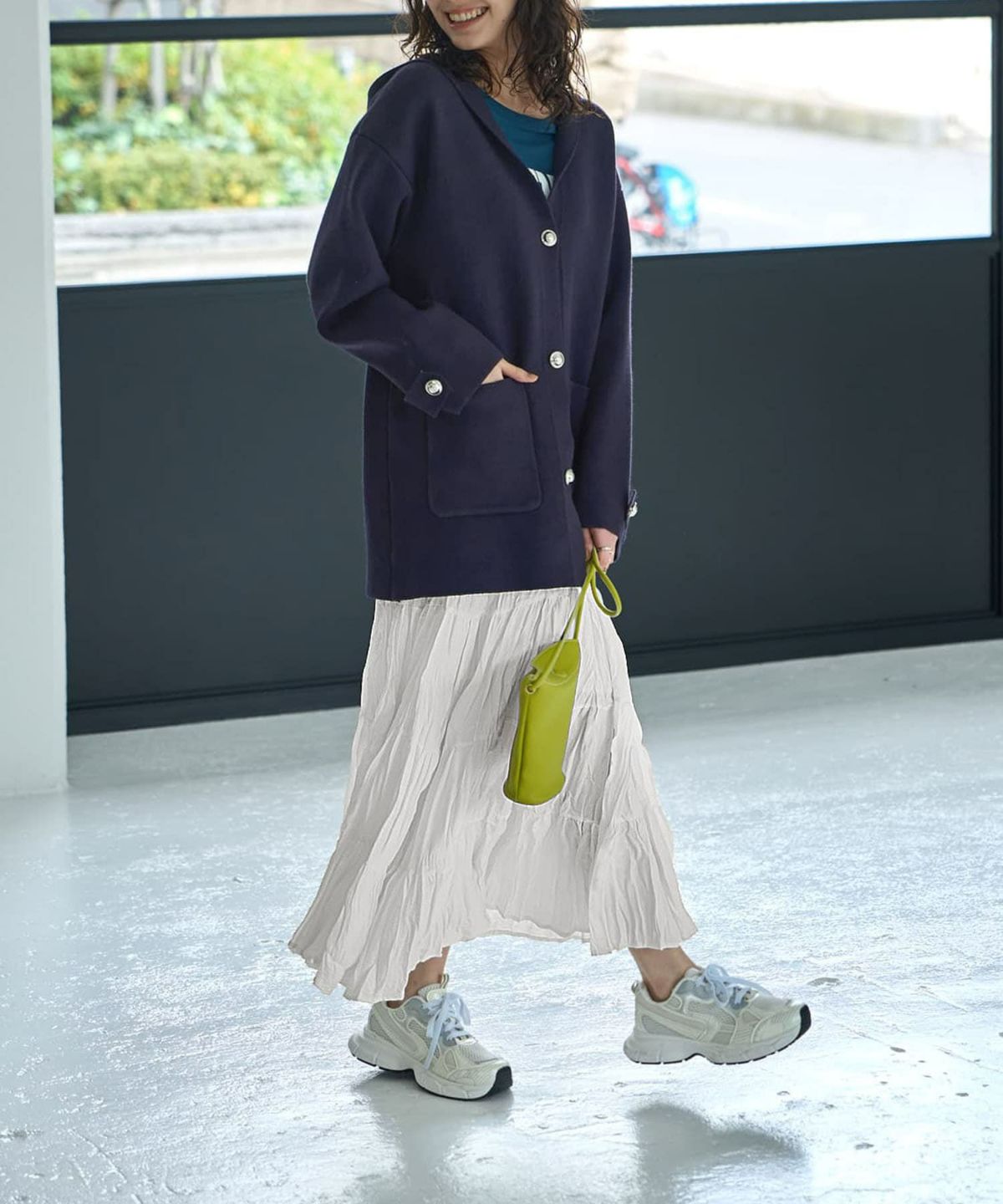 着用イメージ 167cm ネイビー