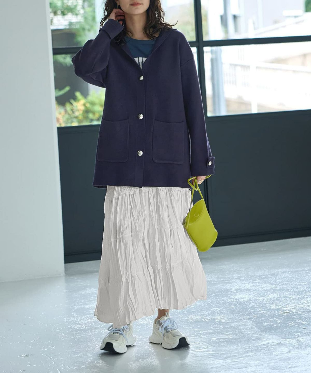 着用イメージ 167cm ネイビー