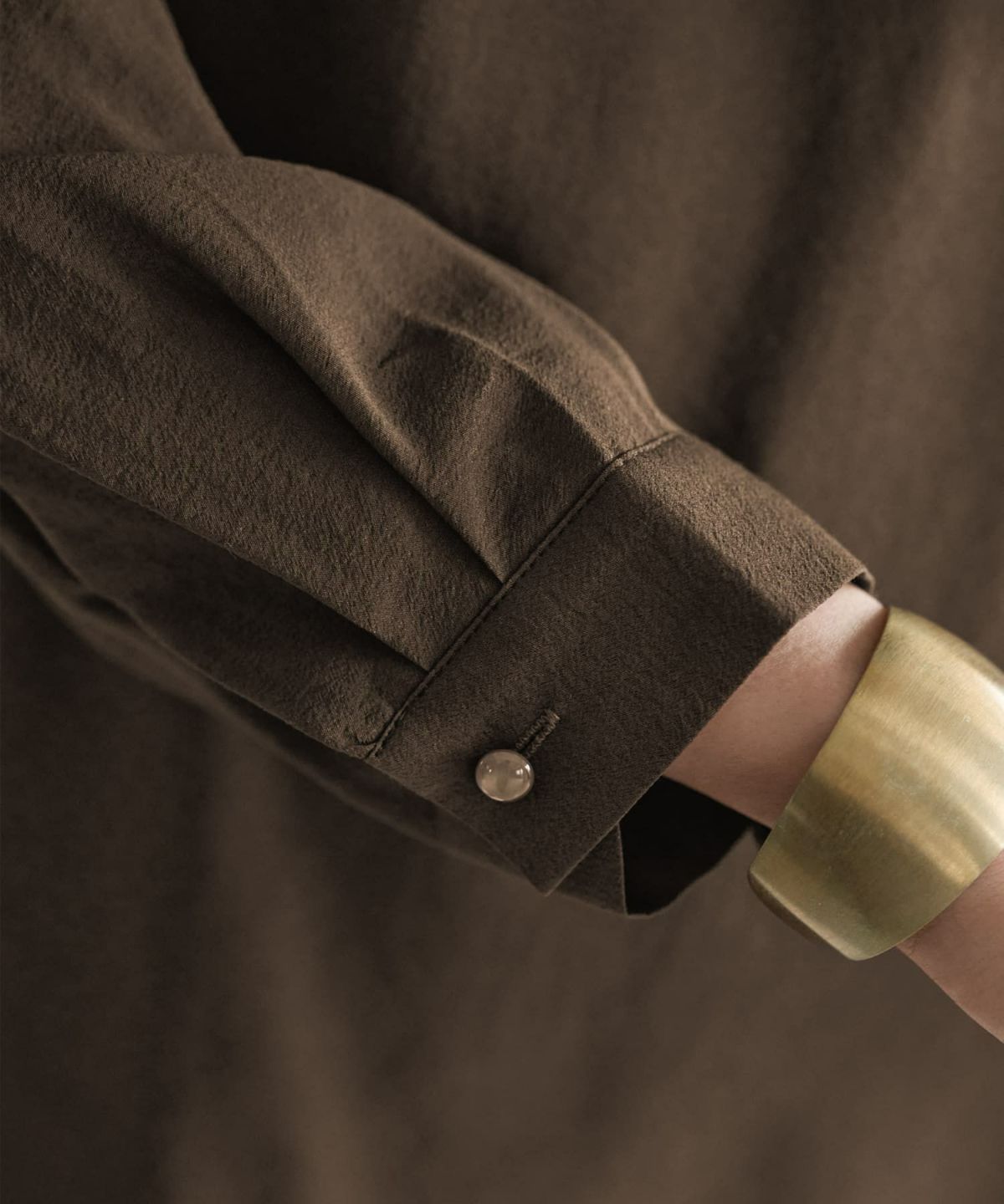 着用イメージ 167cm ブラウンカーキ