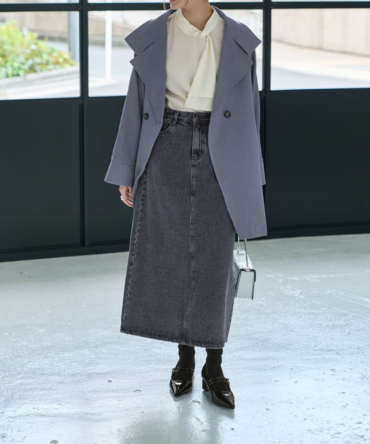 着用イメージ 167cm オフホワイト