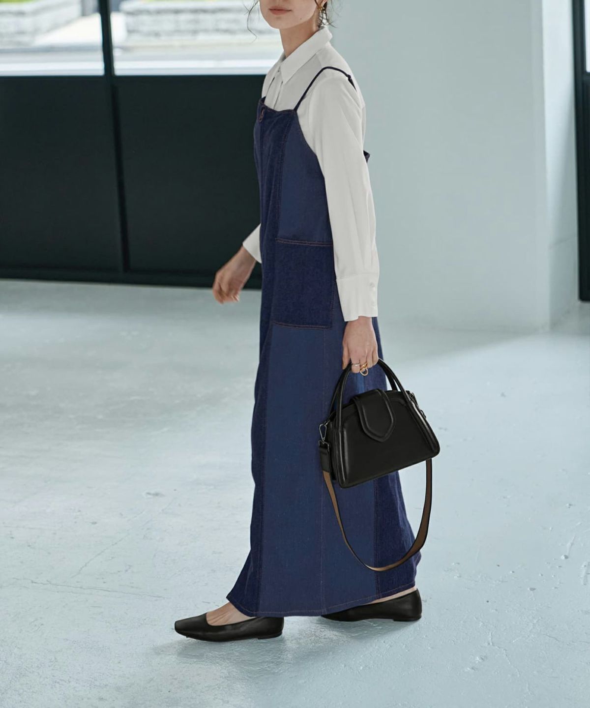 着用イメージ 167cm ネイビーミックス