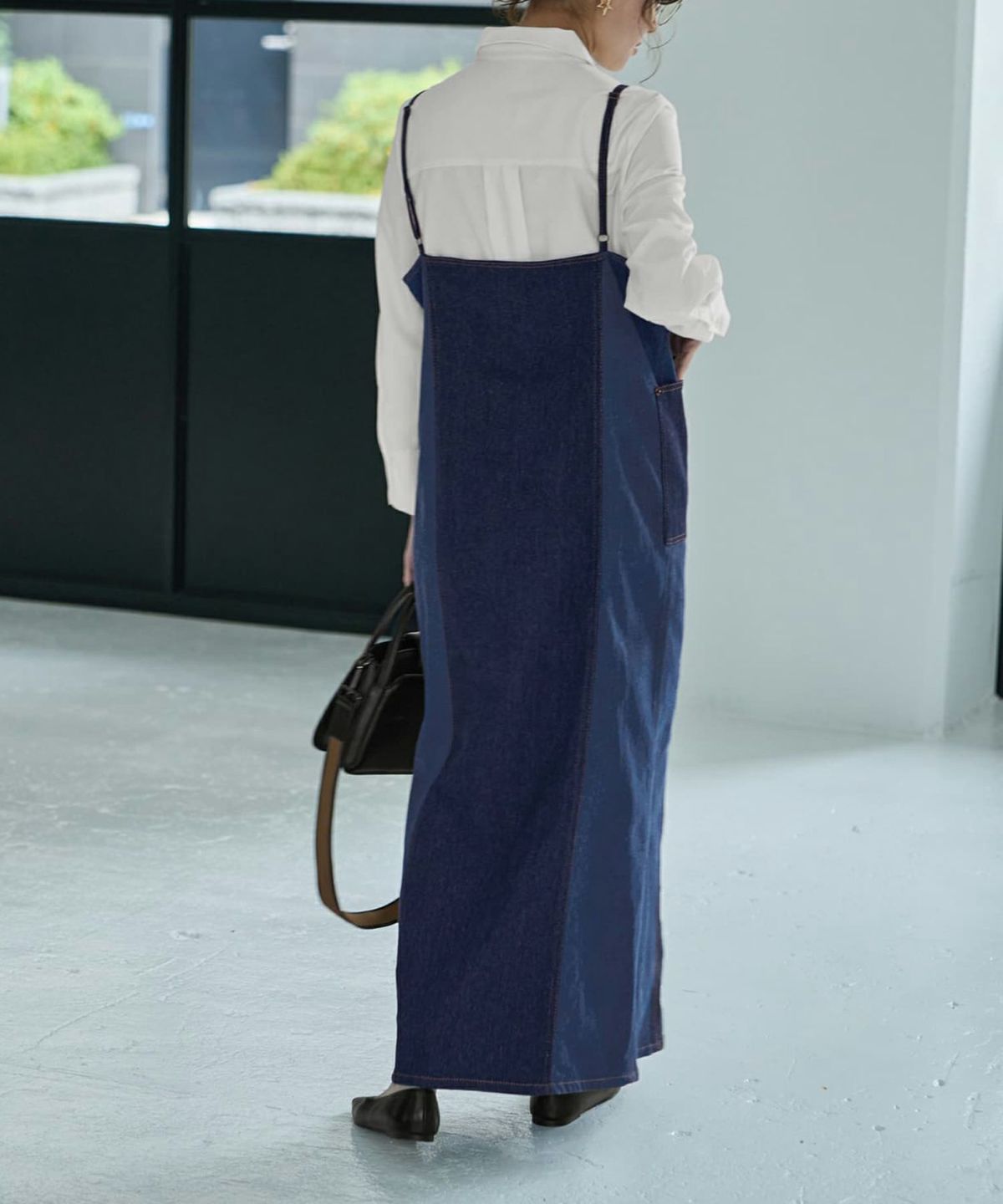 着用イメージ 167cm ネイビーミックス