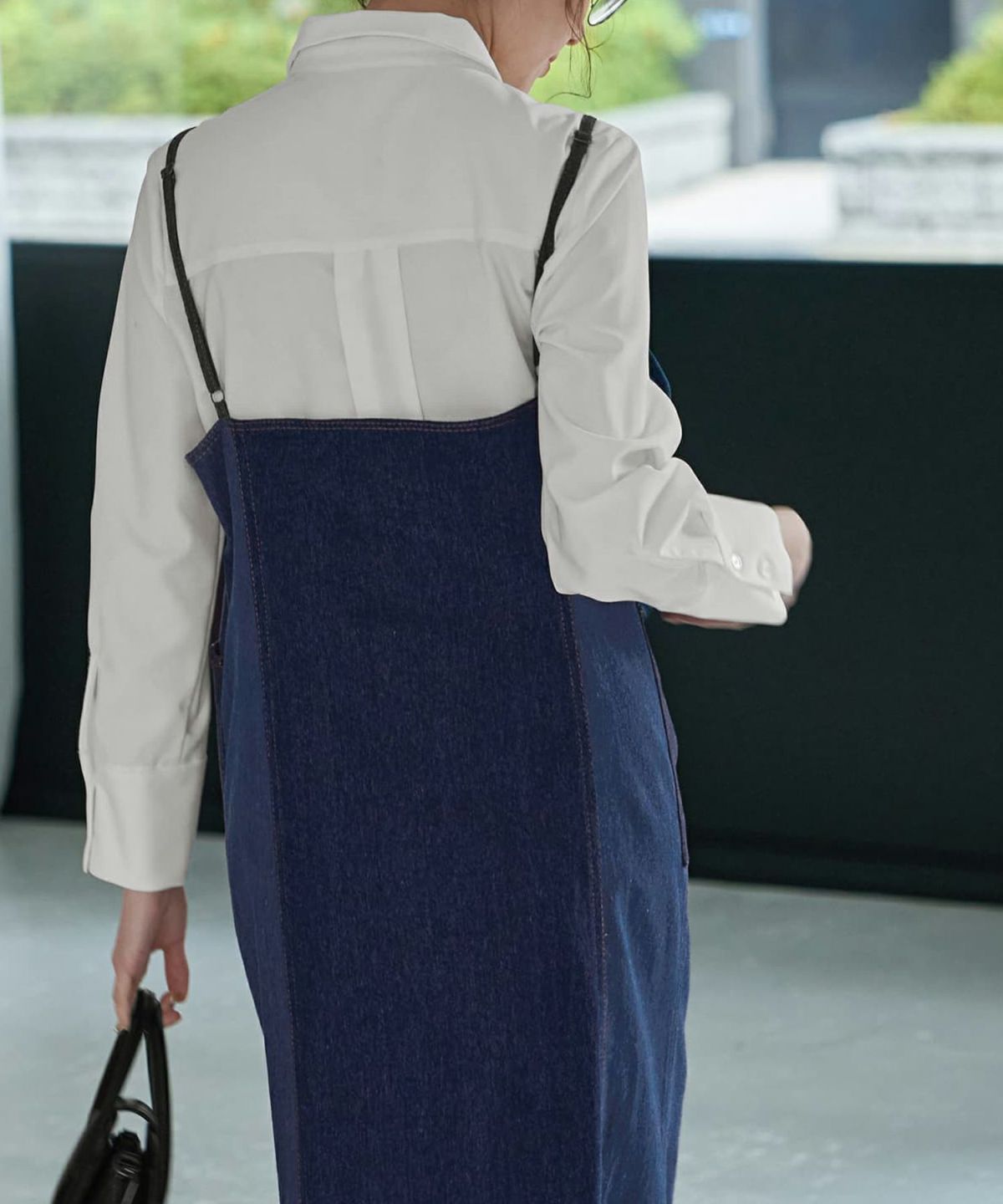 着用イメージ 167cm ネイビーミックス