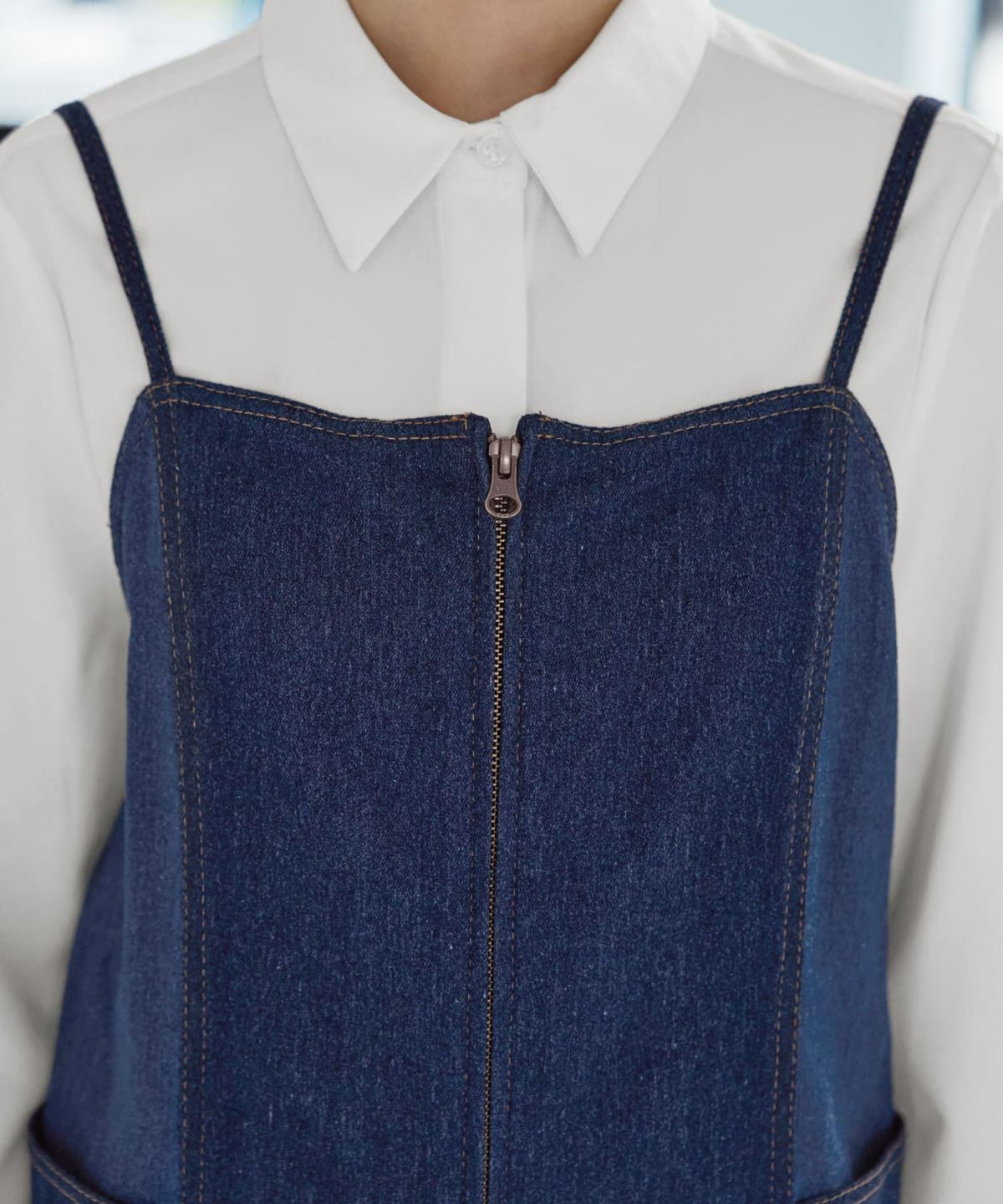 着用イメージ 167cm ネイビーミックス