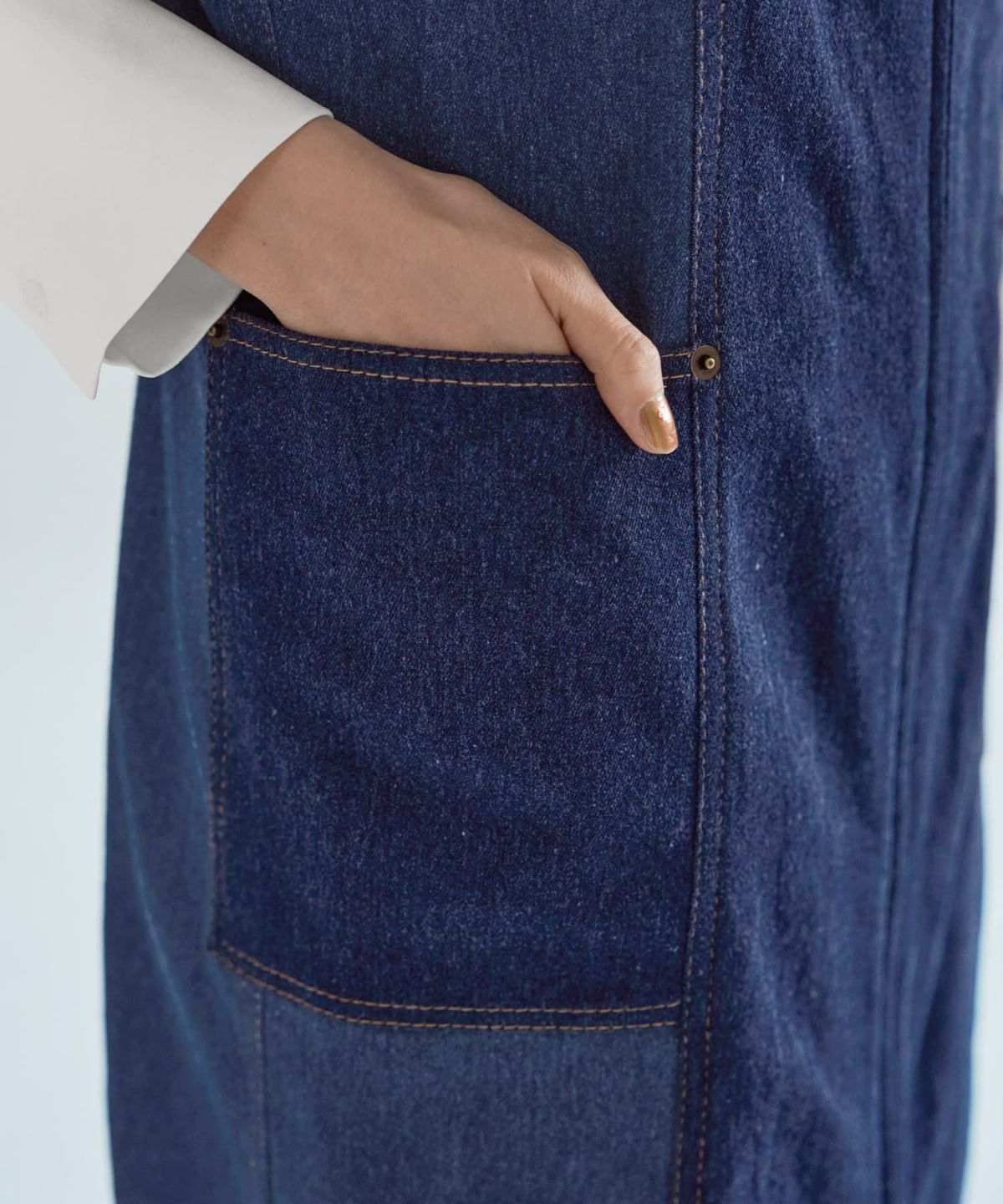 着用イメージ 167cm ネイビーミックス