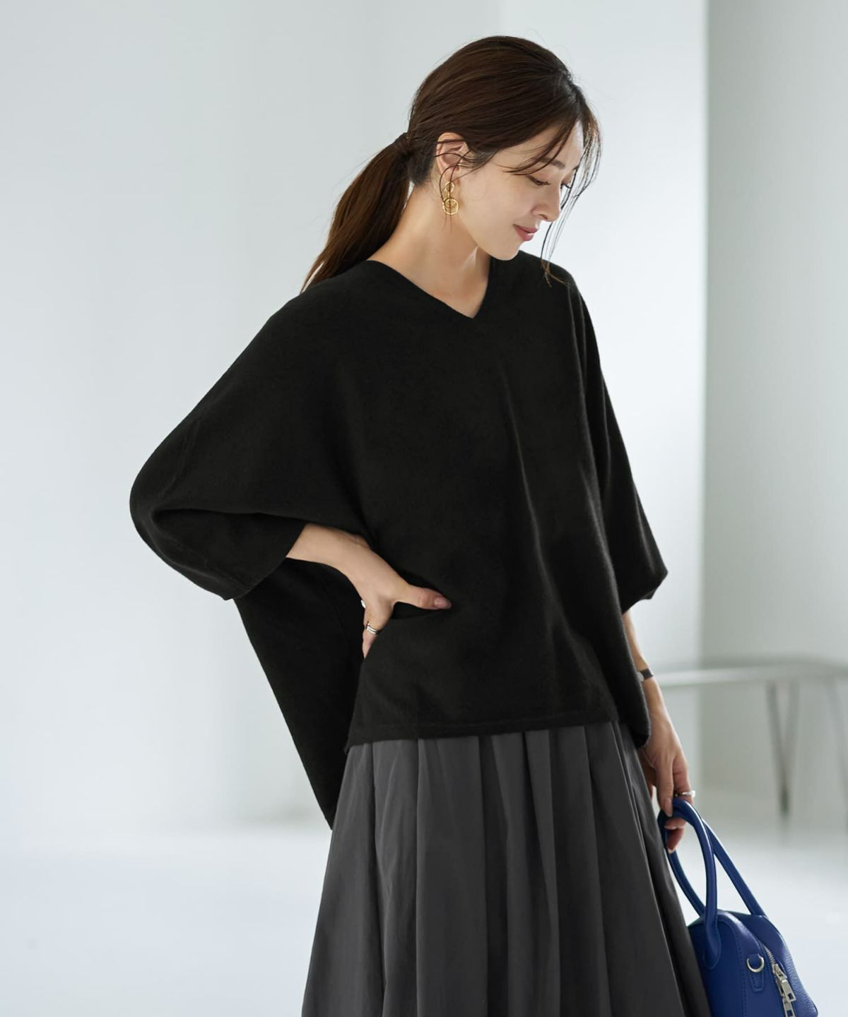 着用イメージ 166cm ブラック