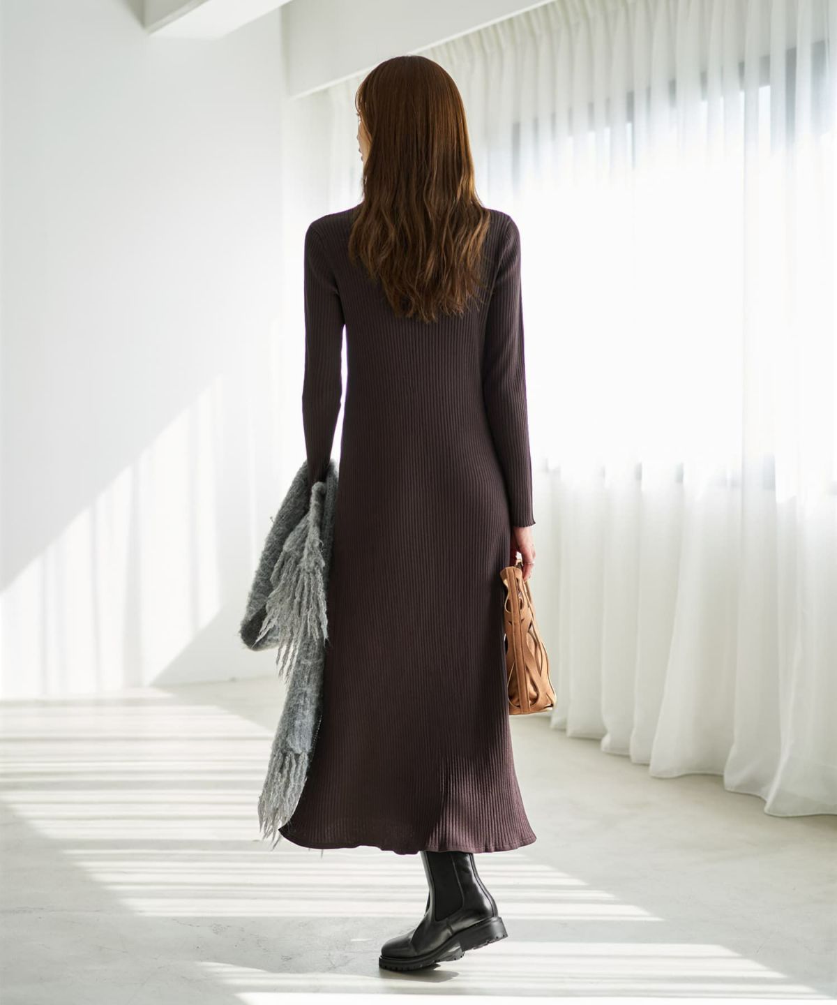 着用イメージ 167cm ダークブラウン 02サイズ