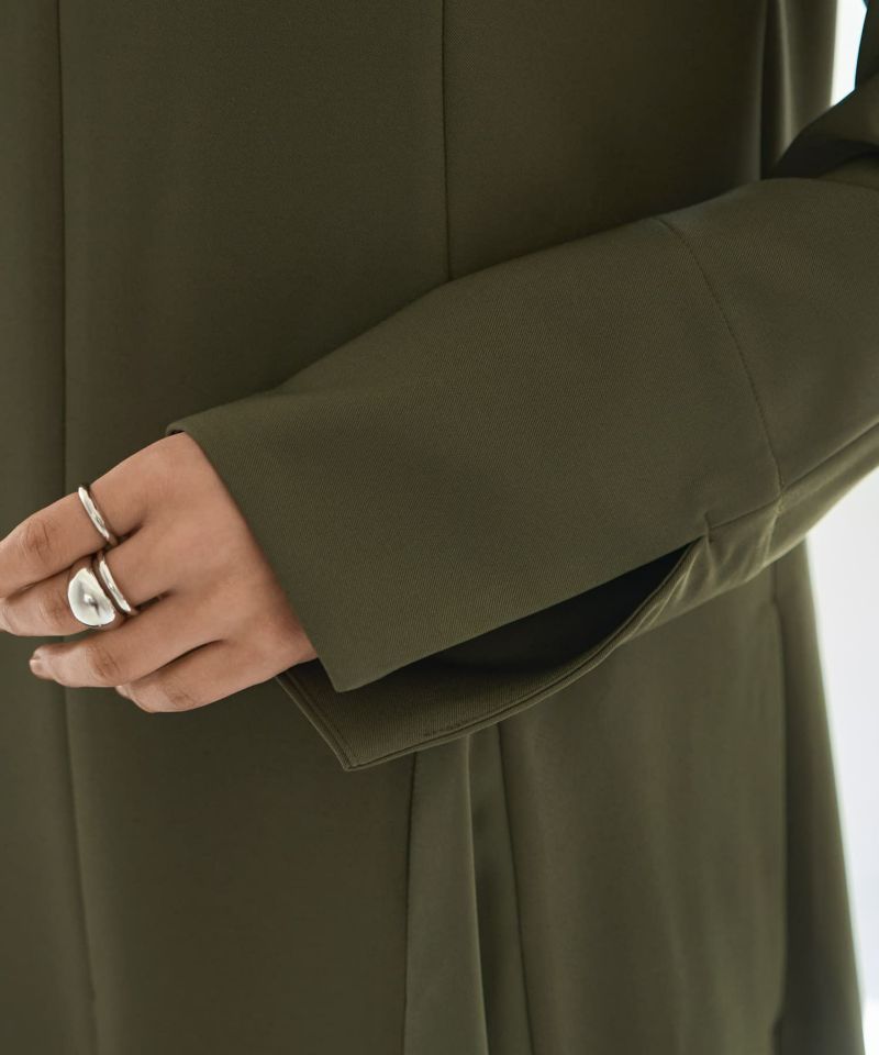 LUXE】フロントファスナー微配色ワンピース | おしゃれな大人