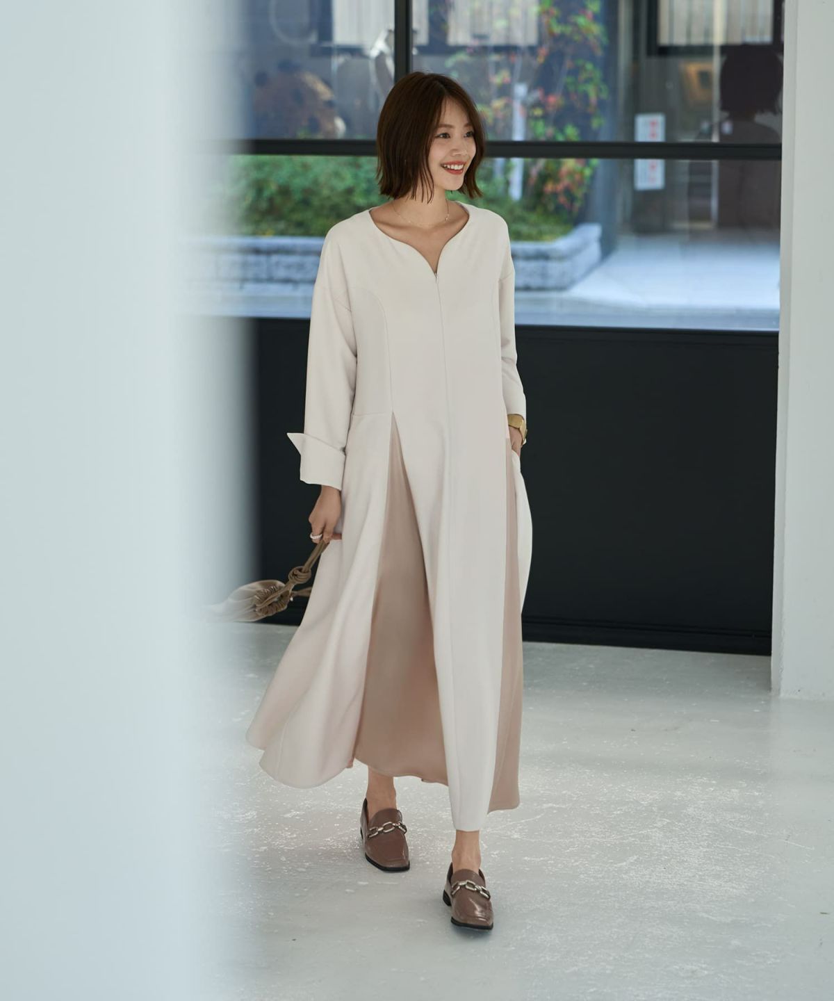 着用イメージ 167㎝　02サイズ　エクリュベージュ