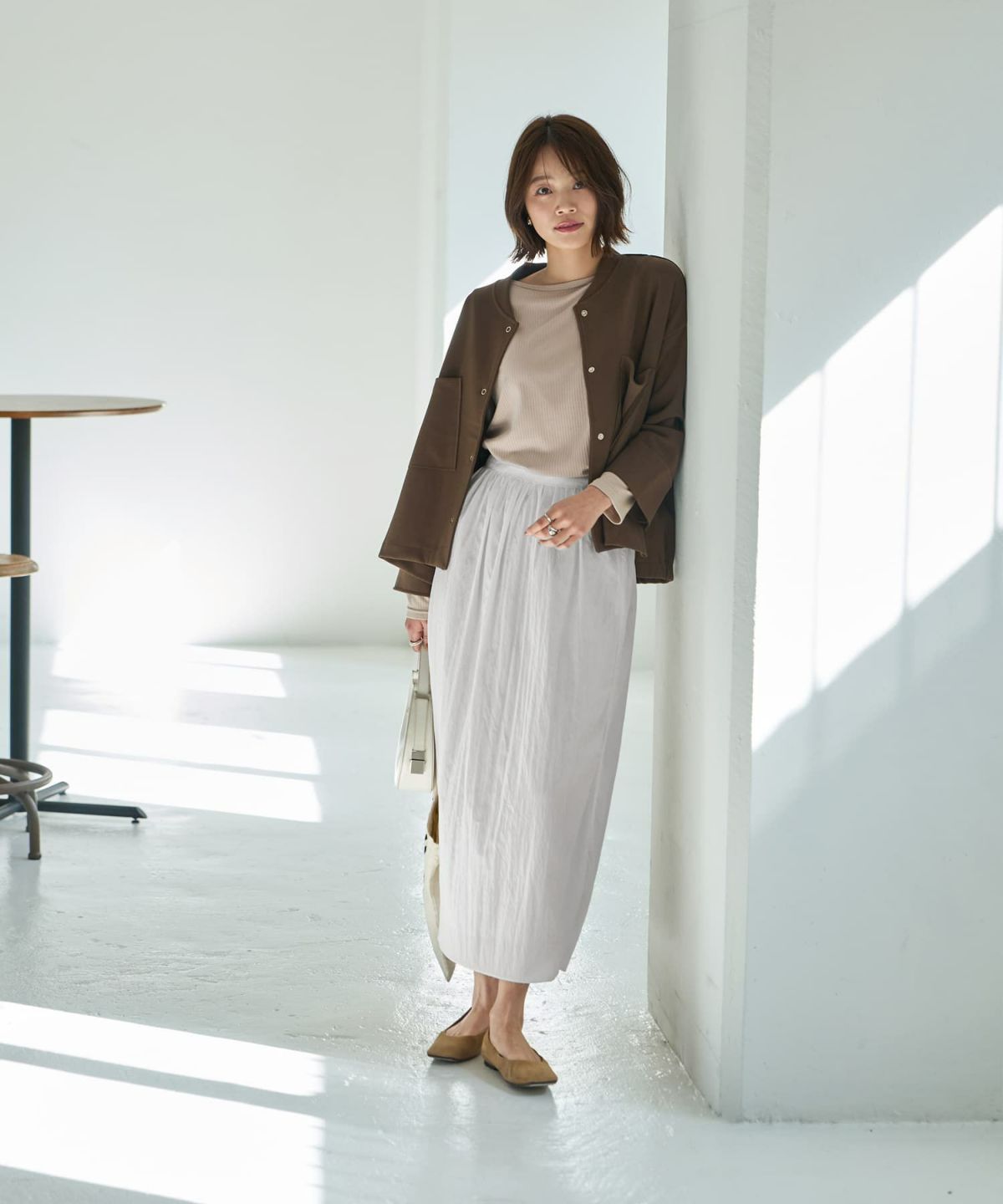 着用イメージ 167㎝　ブラウンカーキ
