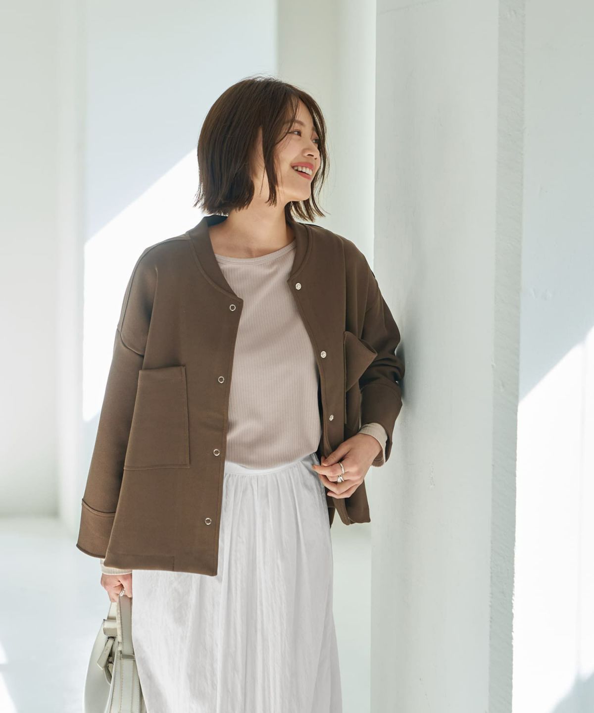 着用イメージ 167㎝　ブラウンカーキ