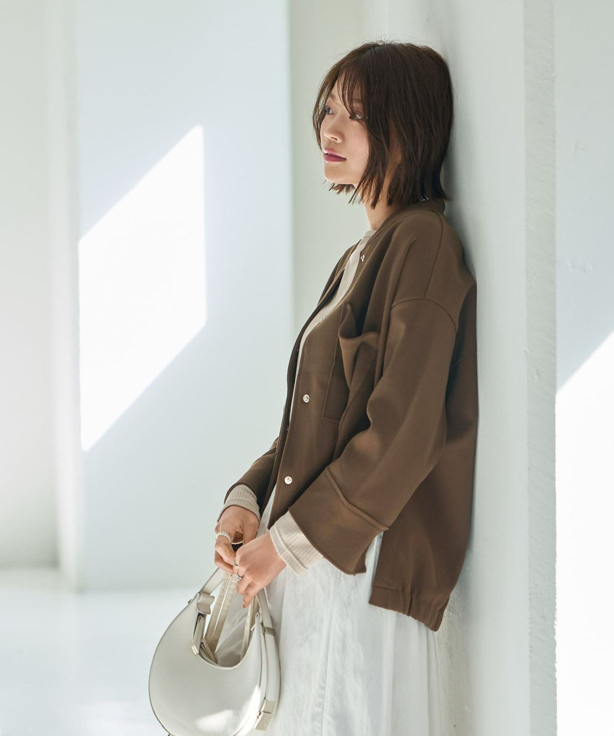 着用イメージ 167㎝　ブラウンカーキ