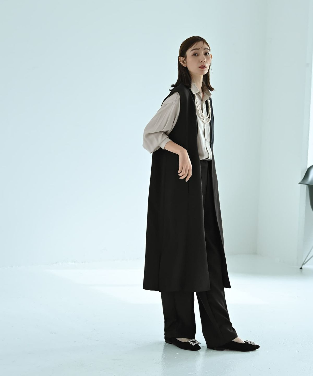 着用イメージ 170cm Fサイズ ブラック