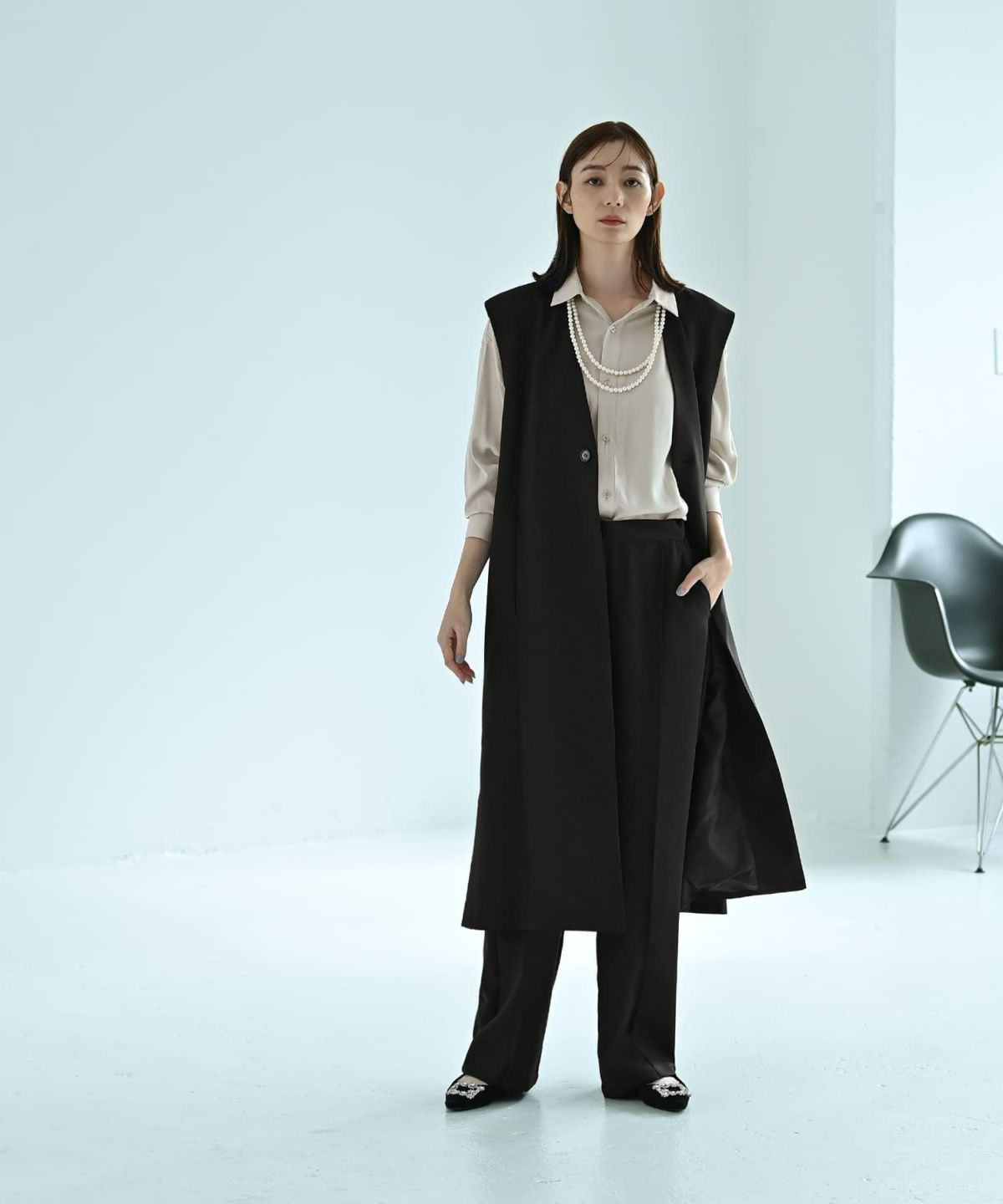 着用イメージ 170cm Fサイズ ブラック