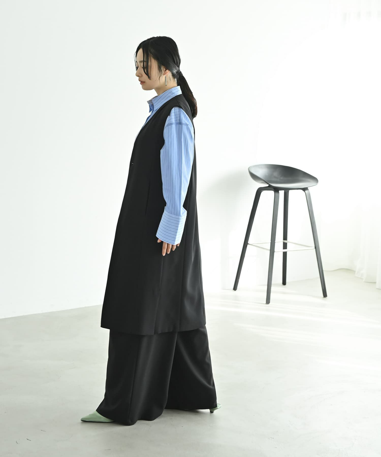 着用イメージ 170cm Fサイズ ブラック