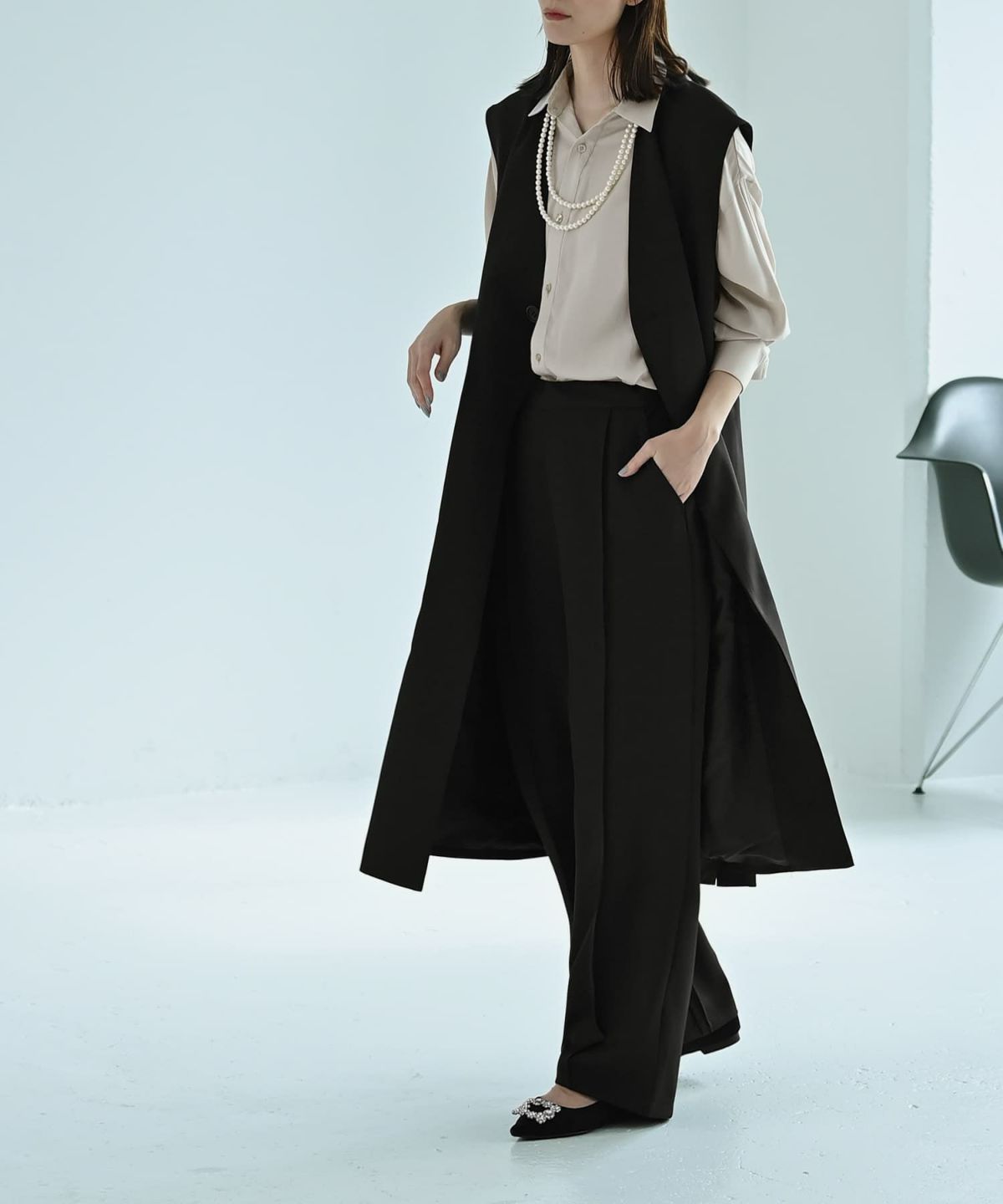 着用イメージ 170cm Fサイズ ブラック