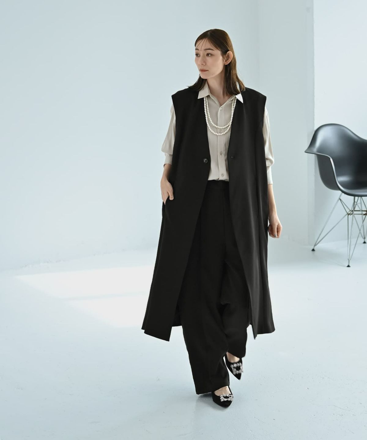 着用イメージ 170cm Fサイズ ブラック