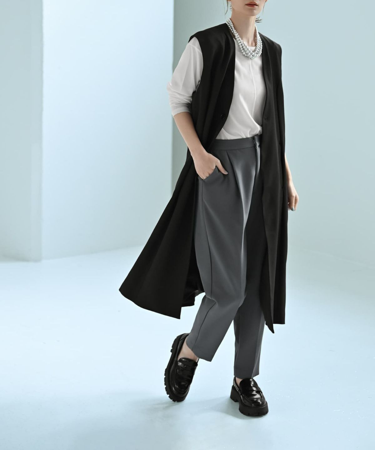 着用イメージ 170cm Fサイズ ブラック