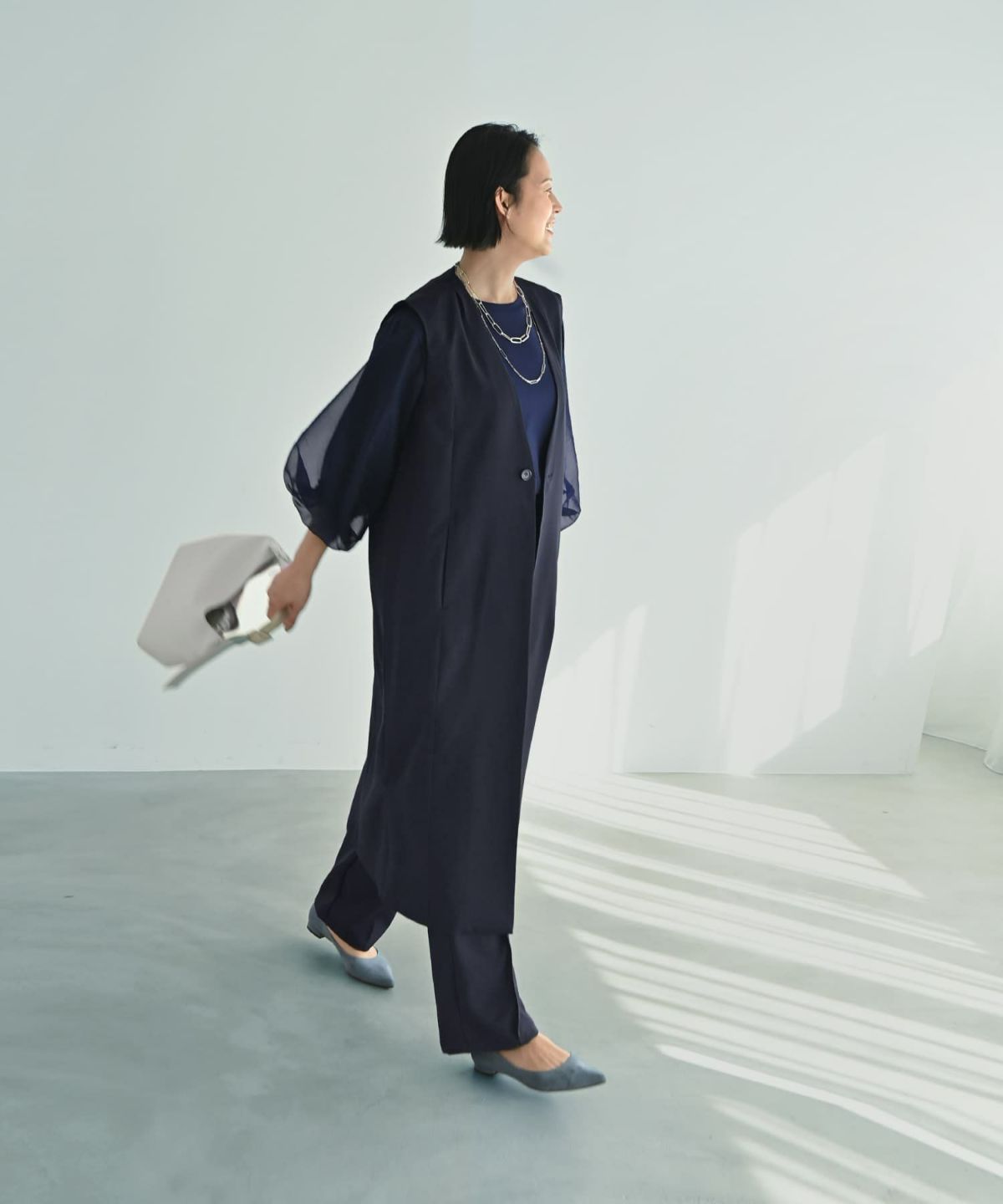 着用イメージ 187cm X-tallサイズ ネイビー