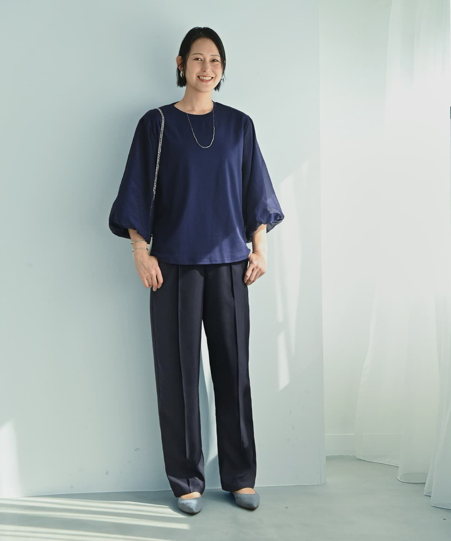 着用イメージ 187cm X-tallサイズ ネイビー