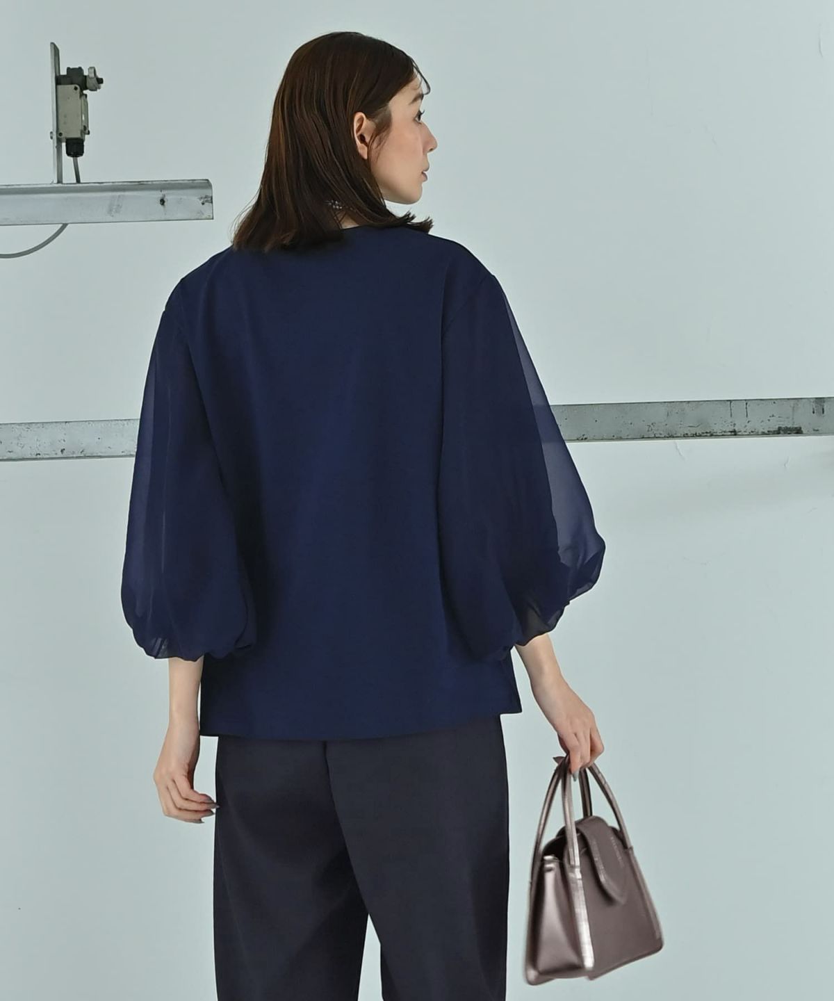 着用イメージ 170cm Fサイズ ネイビー