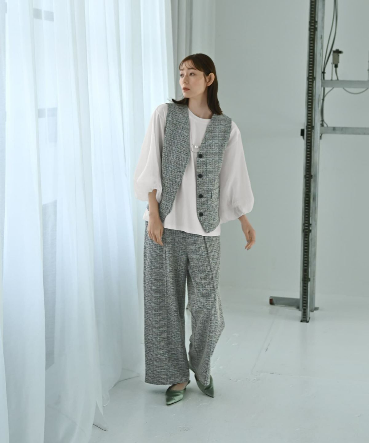 着用イメージ 170cm Fサイズ ホワイト