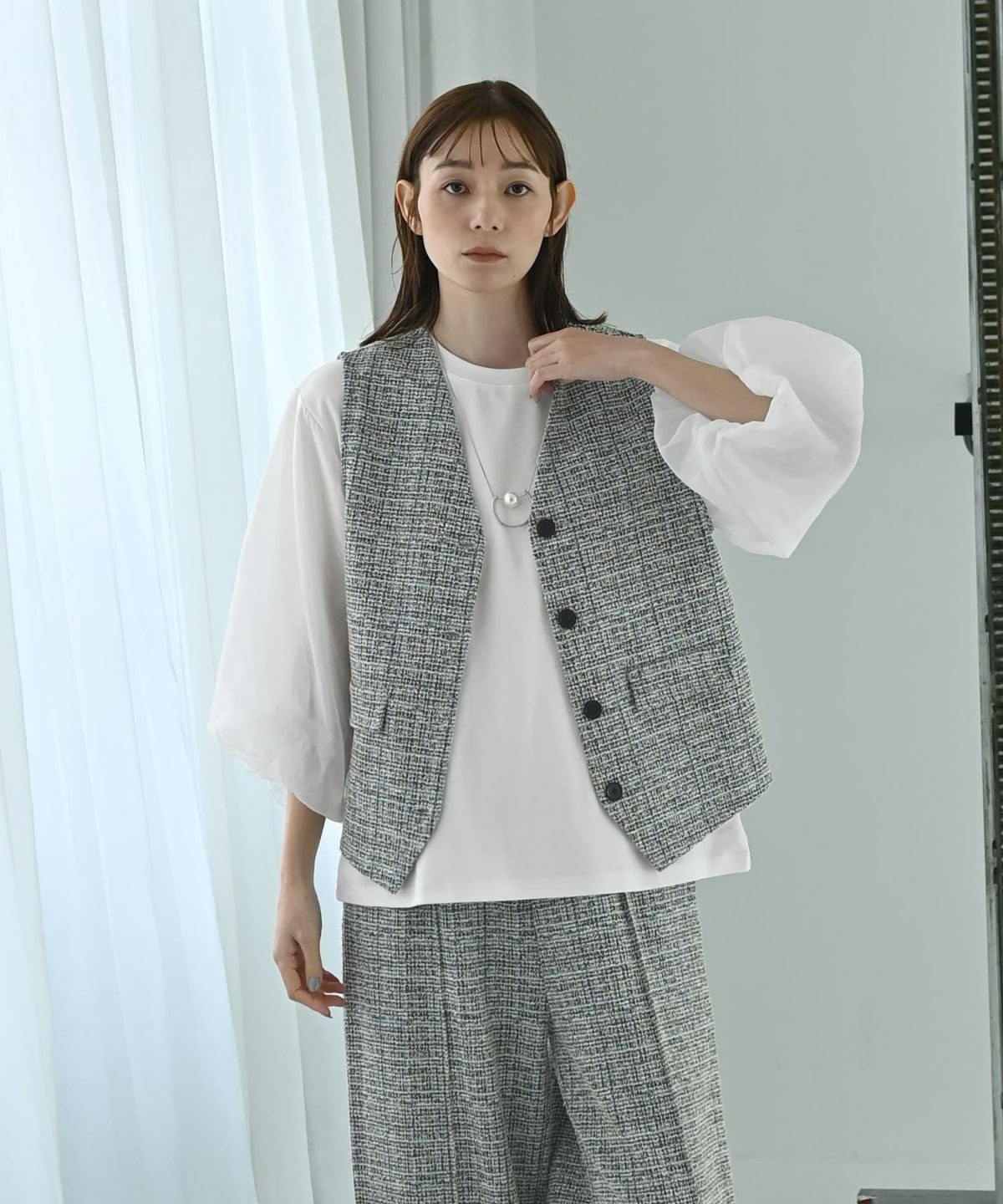 着用イメージ 170cm Fサイズ ホワイト