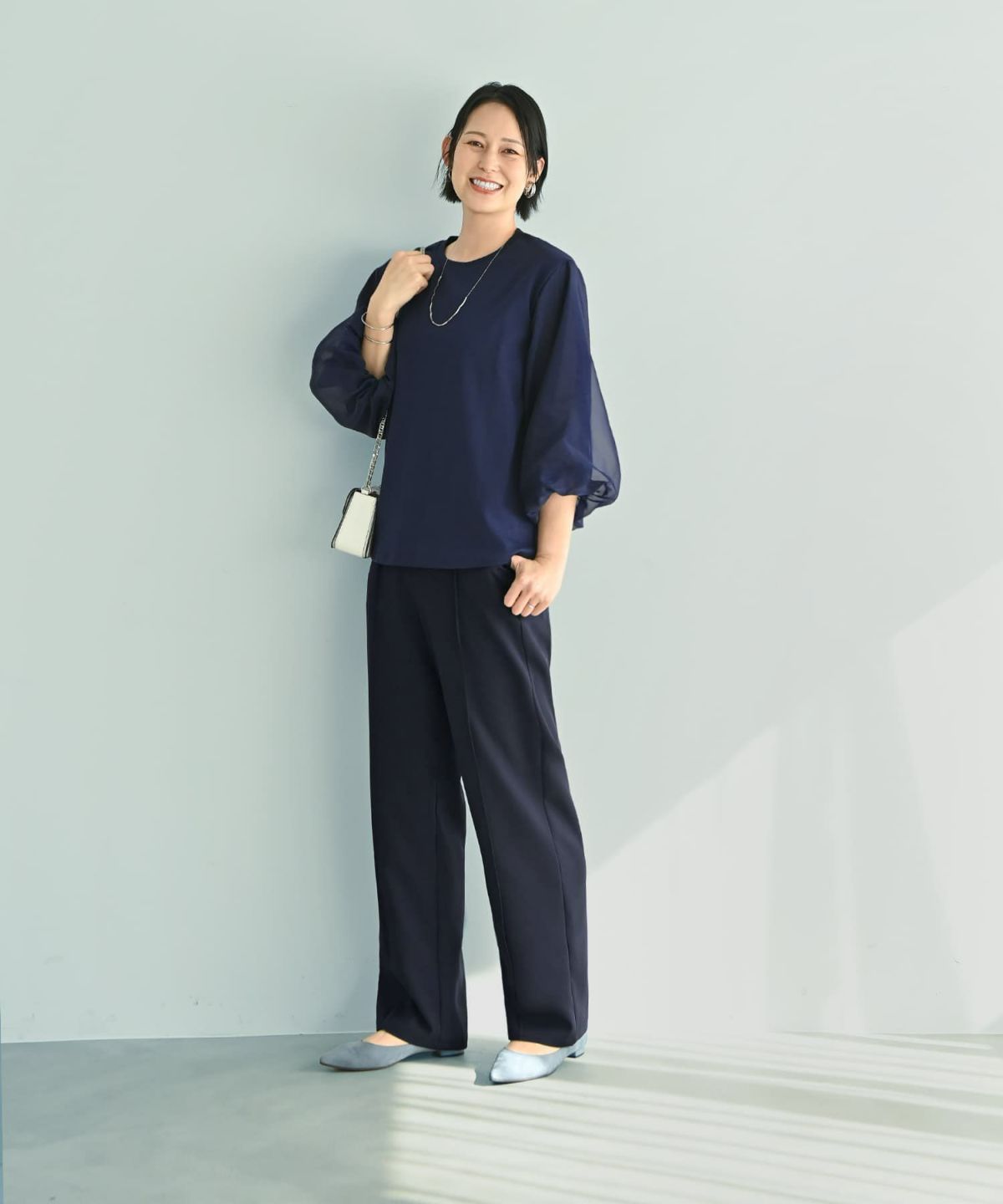 着用イメージ 187cm X-tallサイズ ネイビー