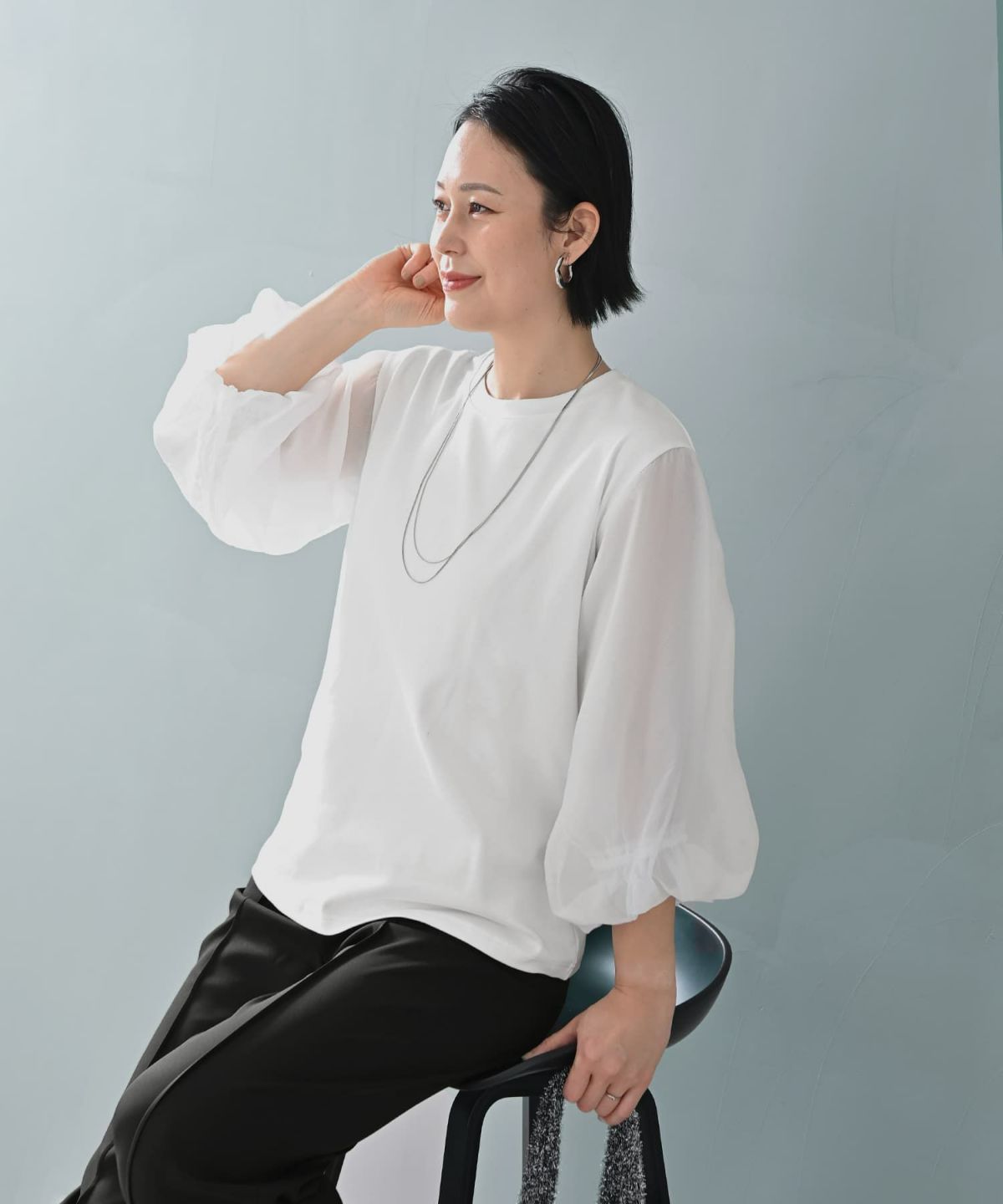 着用イメージ 187cm X-tallサイズ ホワイト