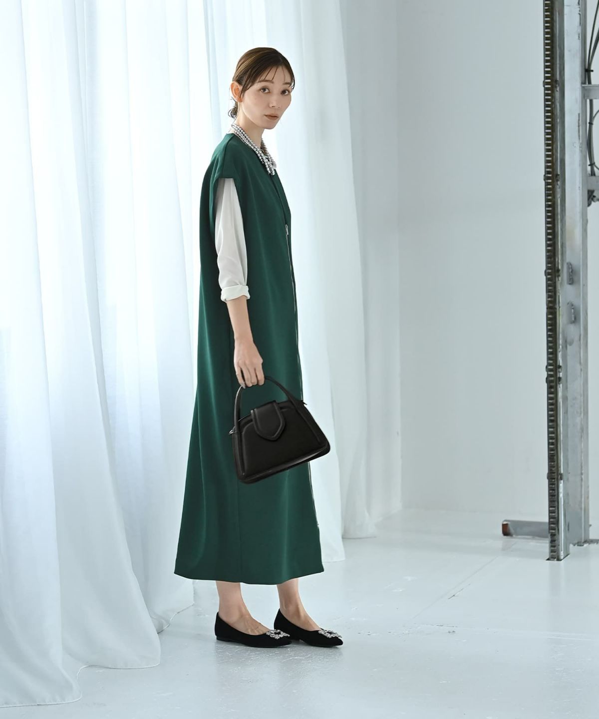 着用イメージ 170cm Fサイズ グリーン