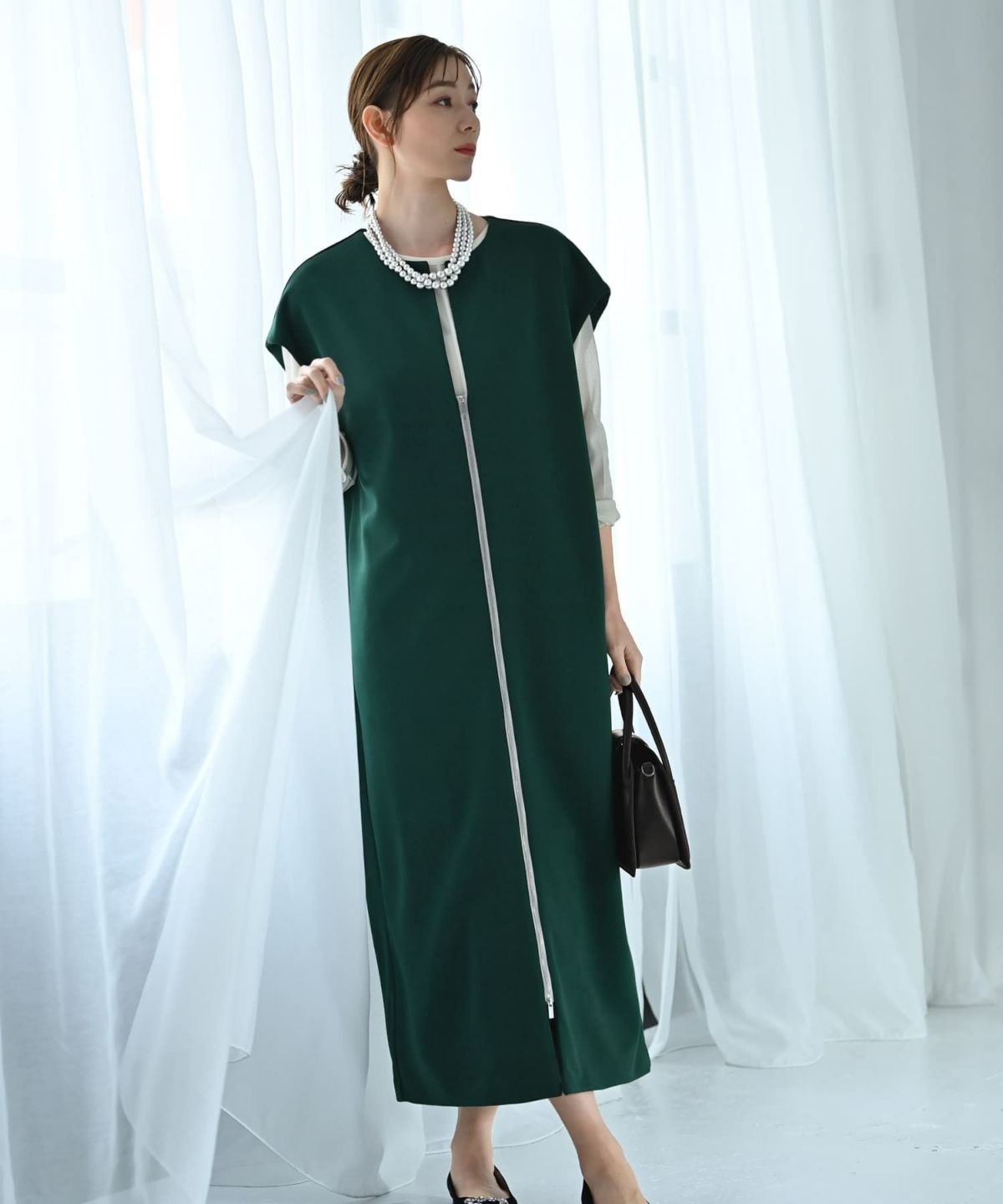 着用イメージ 170cm Fサイズ グリーン