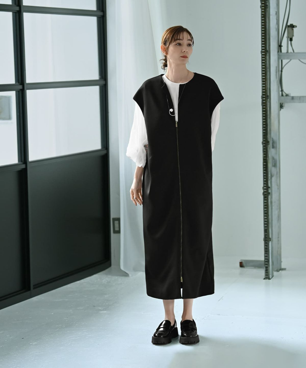 着用イメージ 170cm Fサイズ ブラック