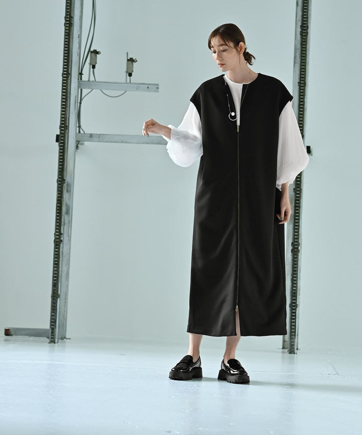 着用イメージ 170cm Fサイズ ブラック