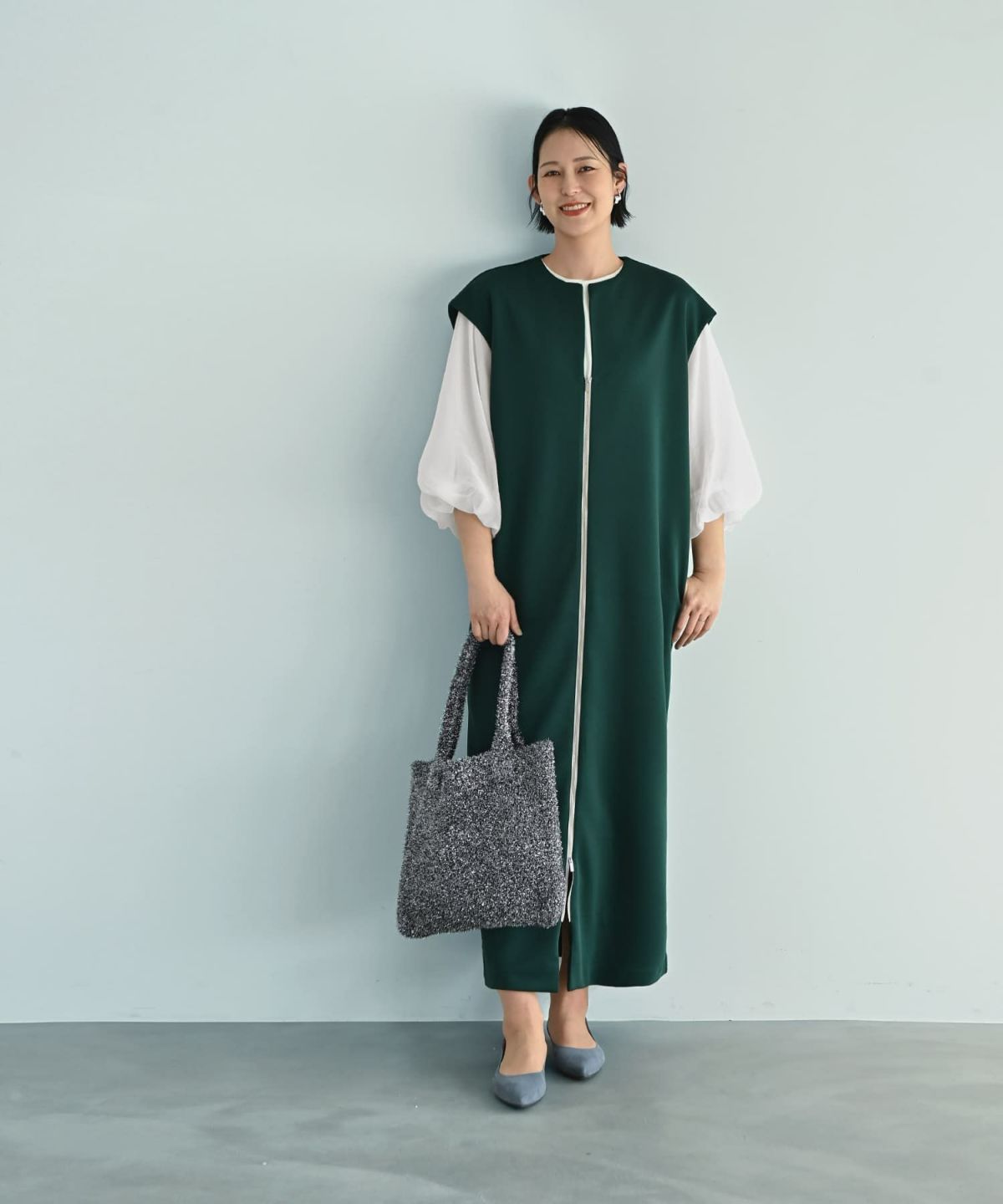 着用イメージ 187cm X-tallサイズ グリーン