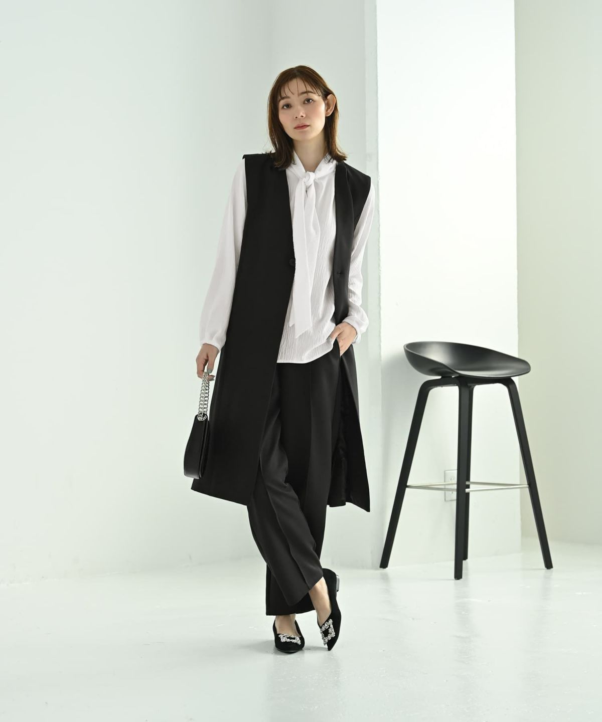 着用イメージ 170cm ブラック