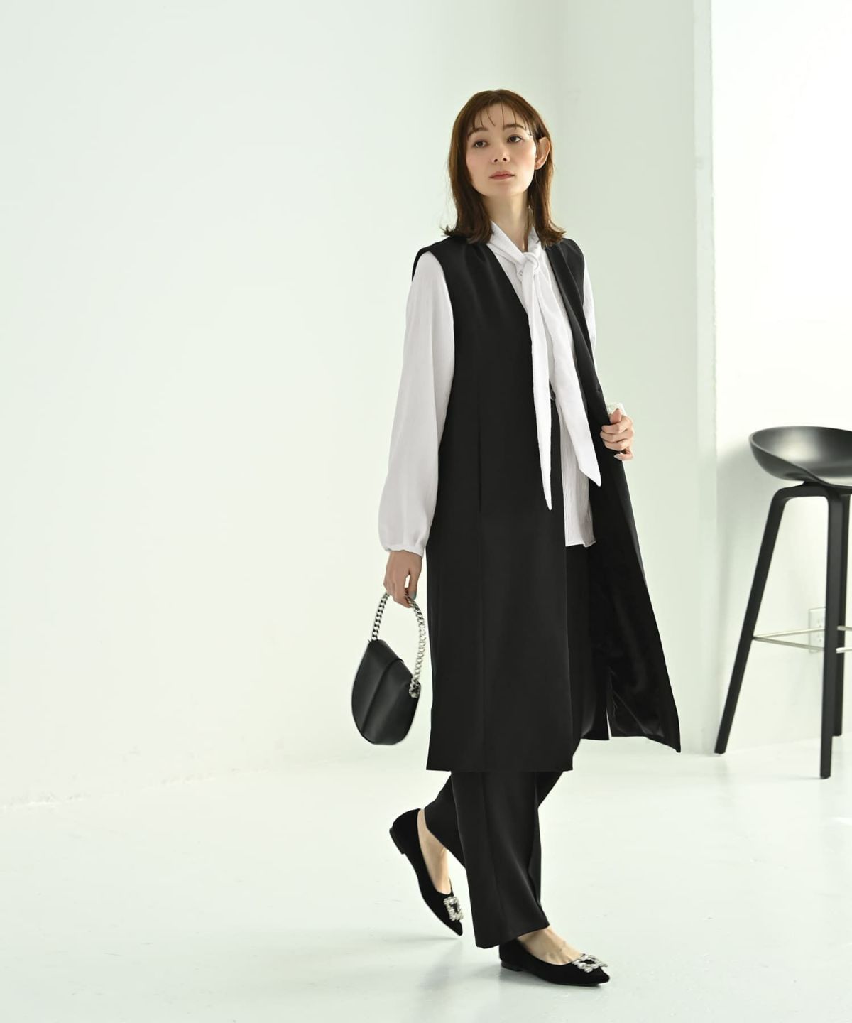 着用イメージ 170cm ブラック
