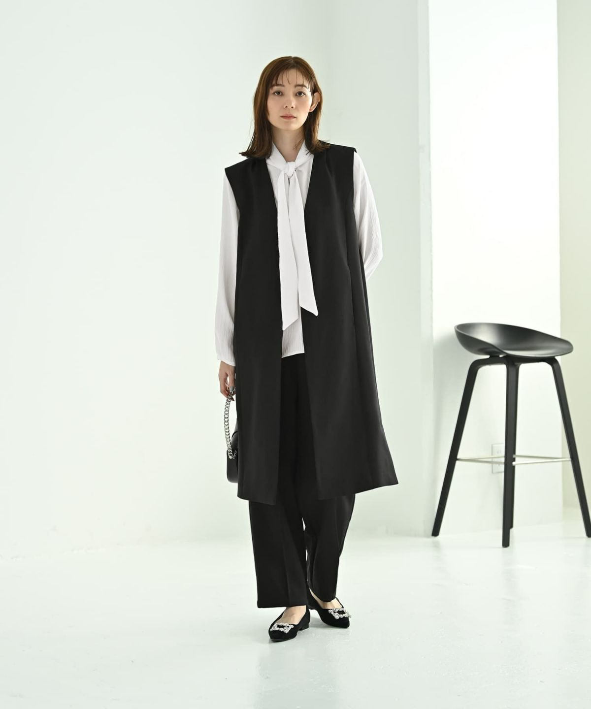 着用イメージ 170cm ブラック