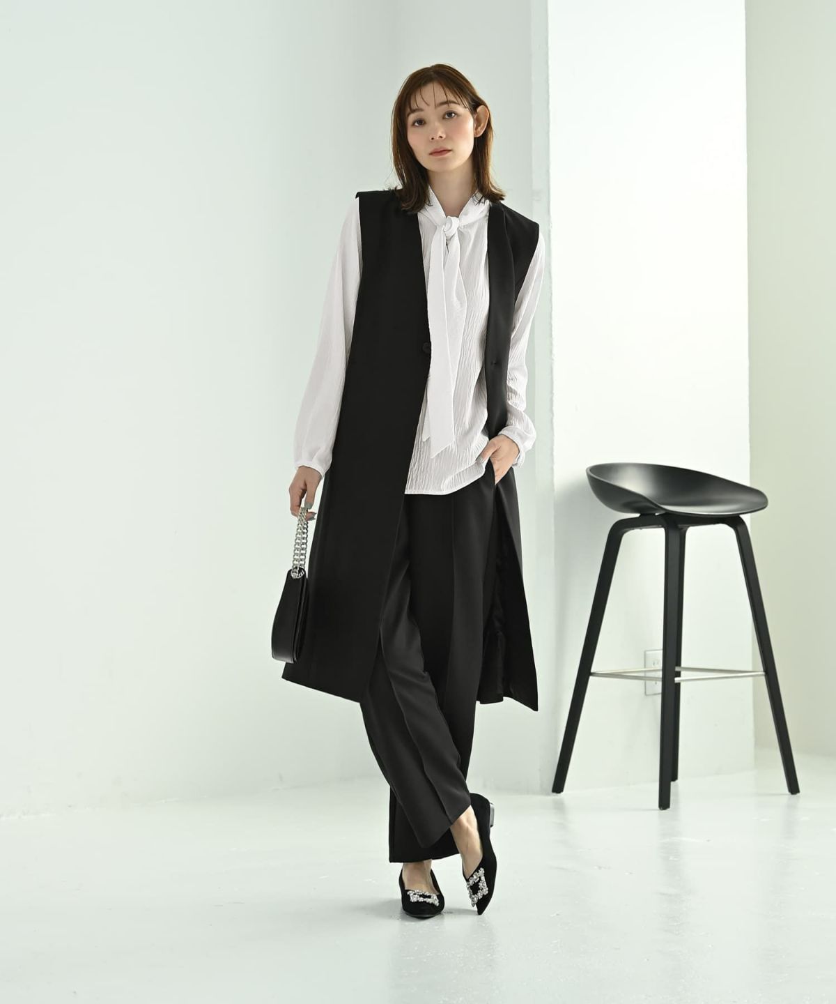 着用イメージ 170cm 02サイズ　ブラック