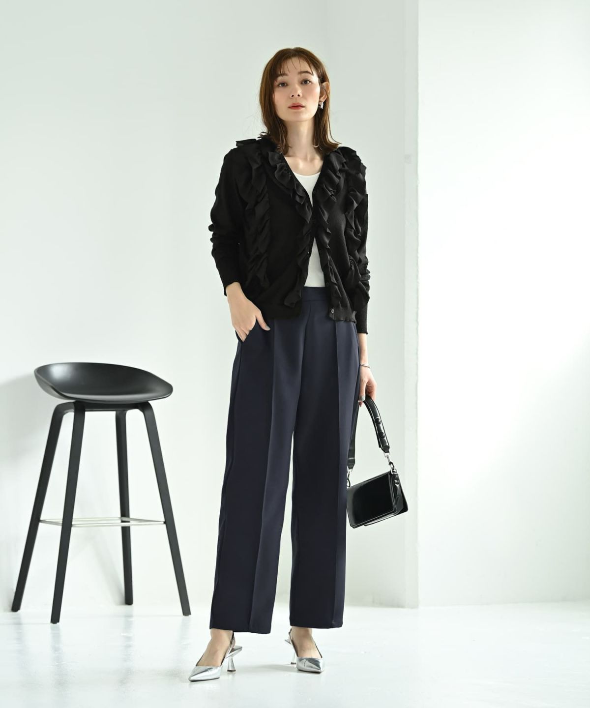 着用イメージ 170cm 02サイズ　ネイビー