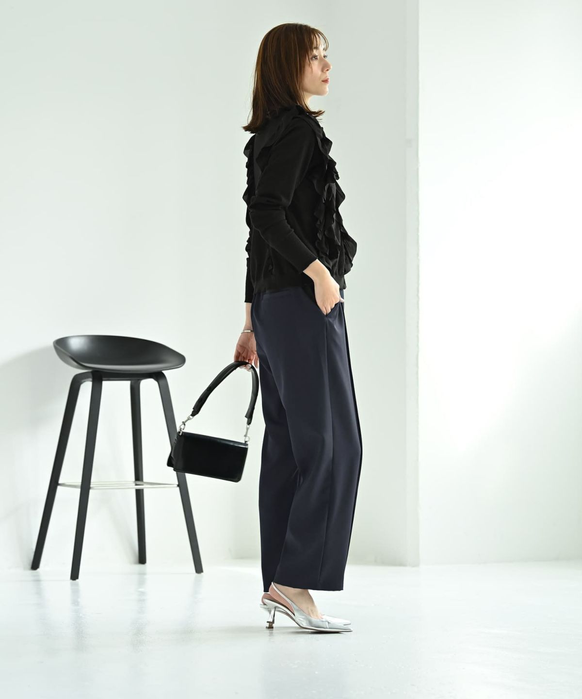 着用イメージ 170cm 02サイズ　ネイビー