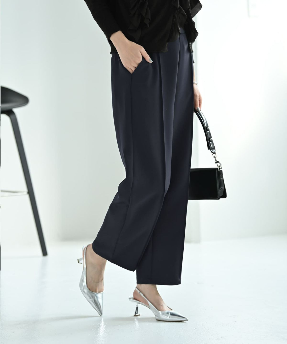 着用イメージ 170cm 02サイズ　ネイビー