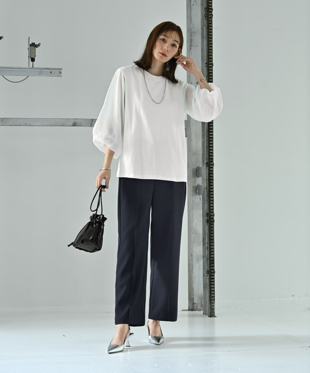 着用イメージ 170cm 02サイズ　ネイビー