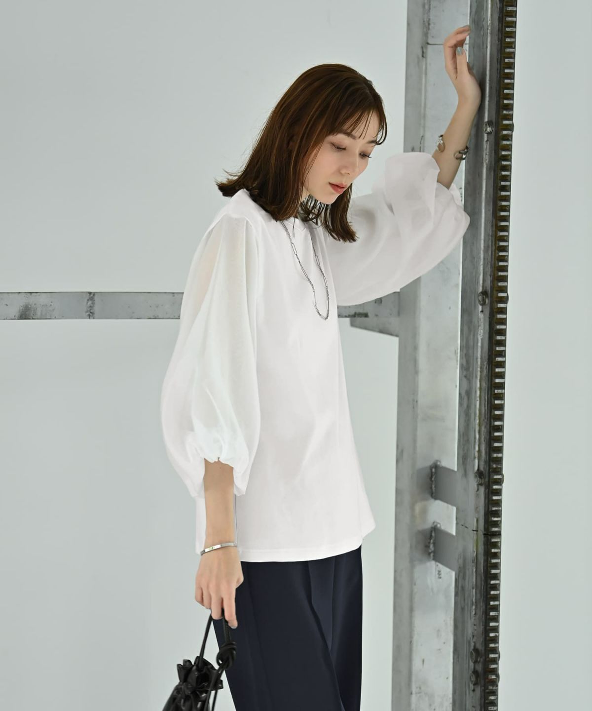 着用イメージ 170cm ホワイト