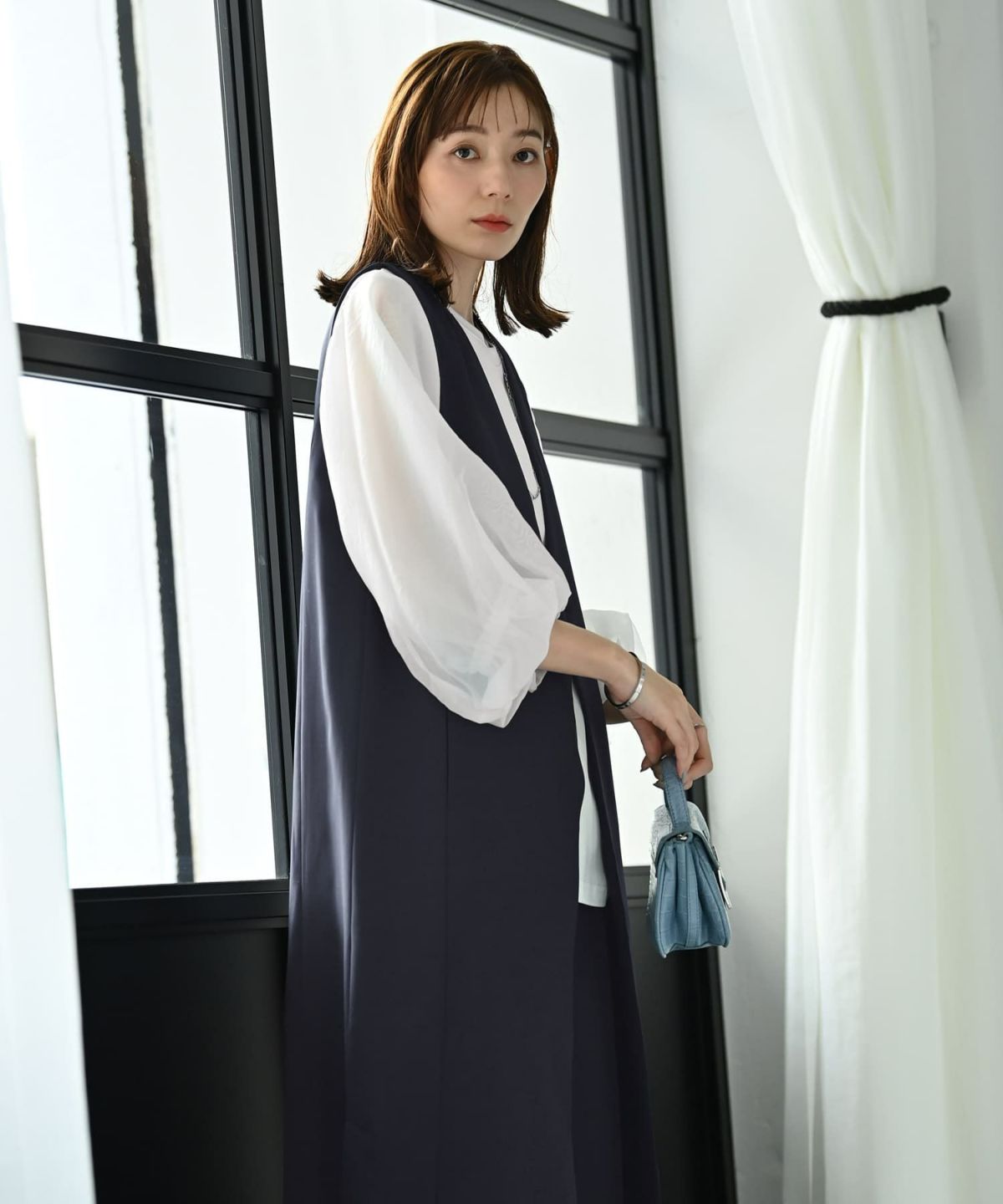 着用イメージ 170cm ホワイト