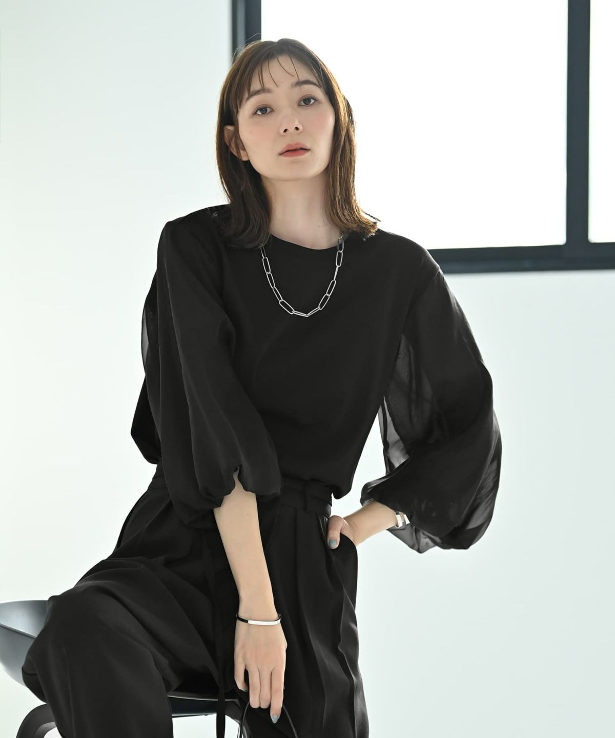 着用イメージ 170cm ブラック