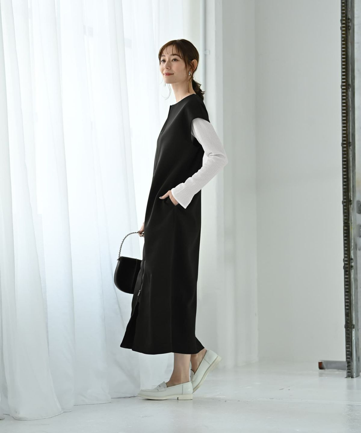 着用イメージ 170cm 02サイズ ブラック