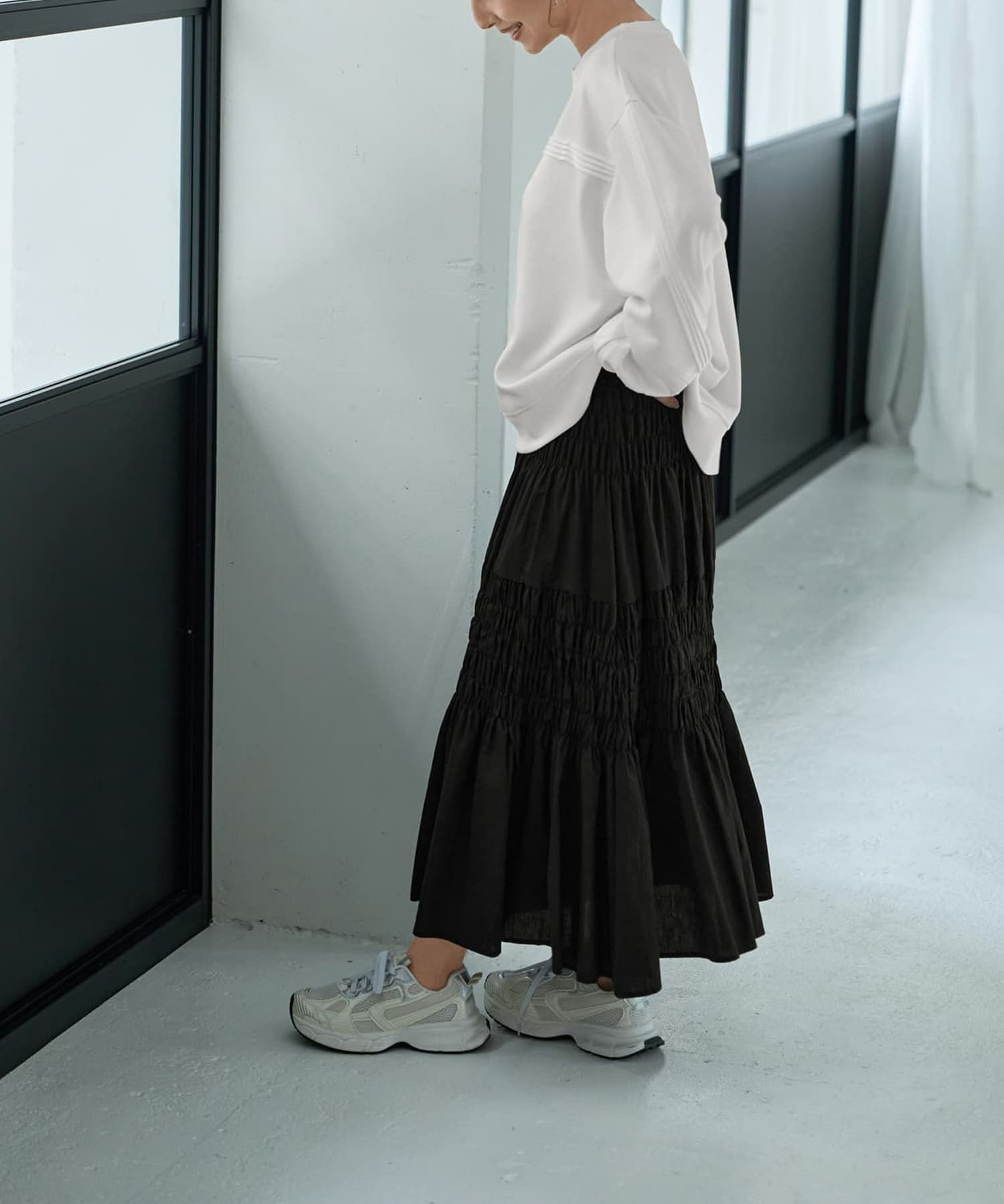 着用イメージ 167cm ホワイト