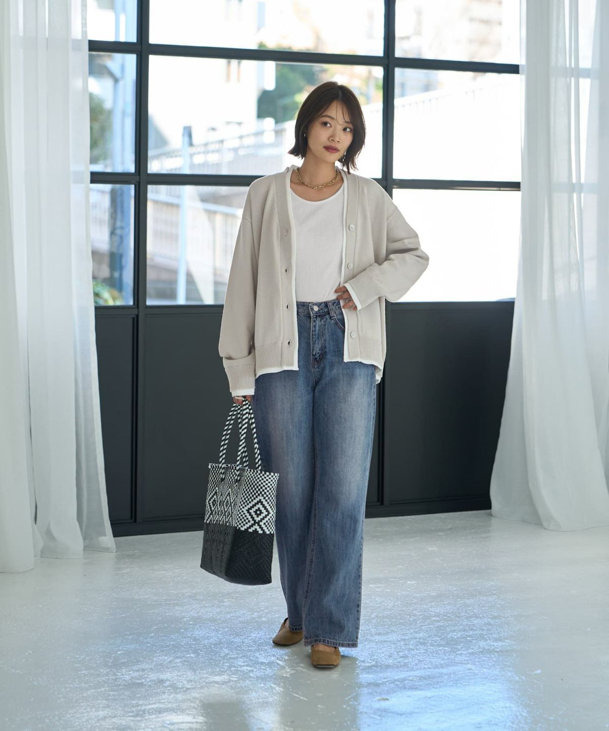 着用イメージ 167㎝　ブライトグレー